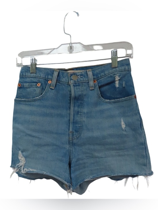 Levi's Pants - Levi’s Ribcage Shorts 27 High Rise Distressed Cutoff Denim Light Wash